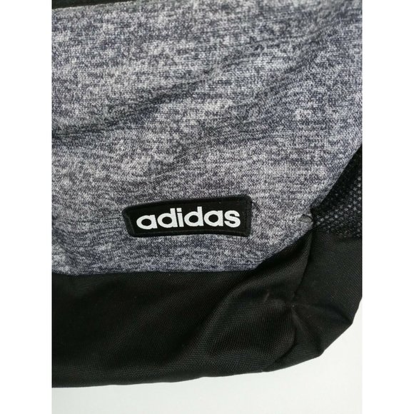 Adidas Core Backpack Classic 3 Stripe Tech Friendly Gray & Black - Picture 3 of 7